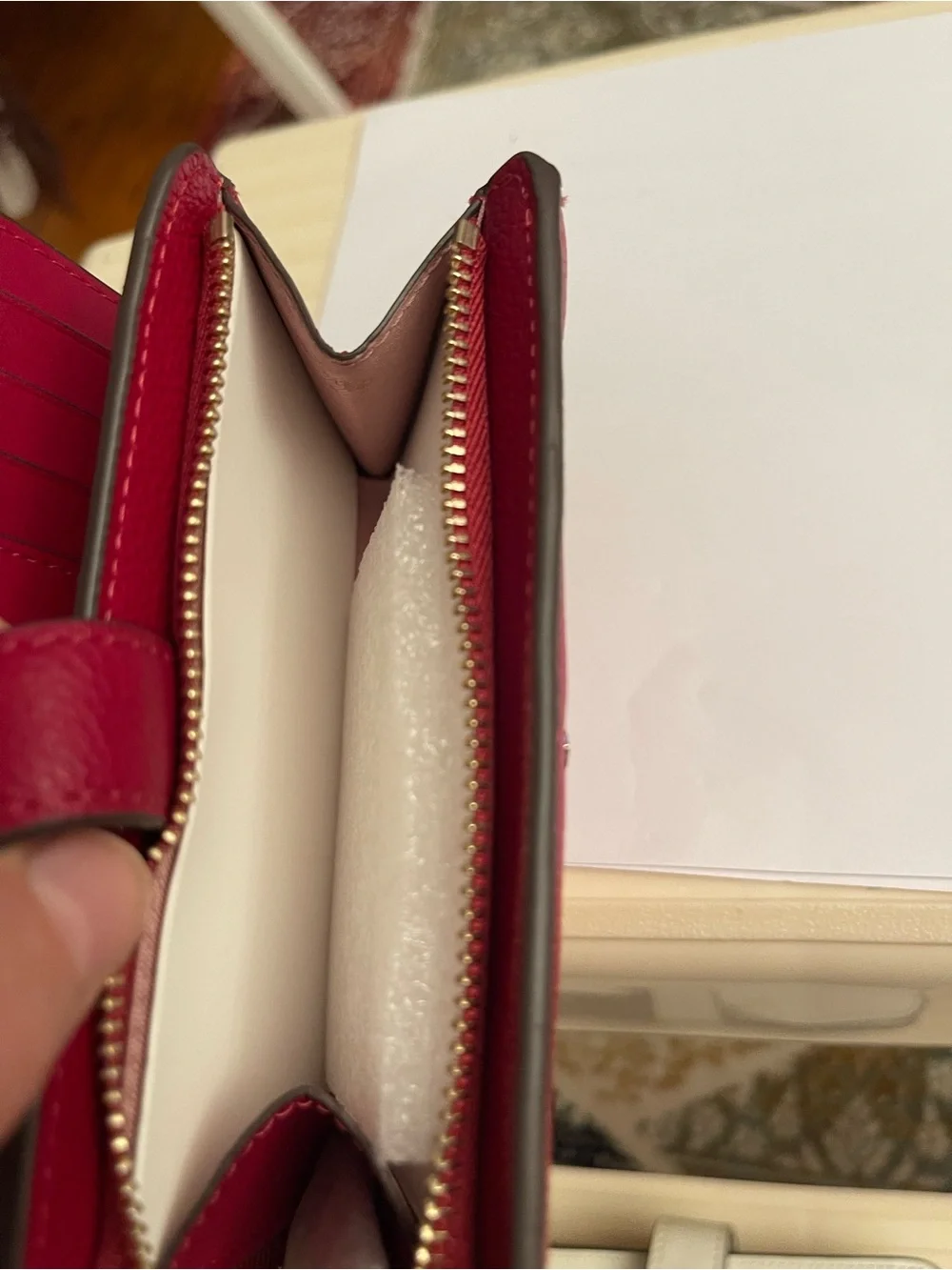 kate spade Deep Raspberry Leather Zip Around Wallet